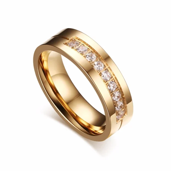 Vnox Gold Color Wedding Bands Ring for Women Men Jewelry Stainless Steel Engagement Ring Couple Anniversary Gift Amazing Price - Image 11