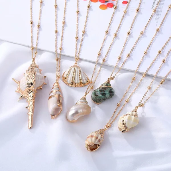 Hot 2019 Bohemia Conch Shells Necklace Sea Beach Pendant Necklace For Women Female Cowrie Summer Party Gift Jewelry - Image 10