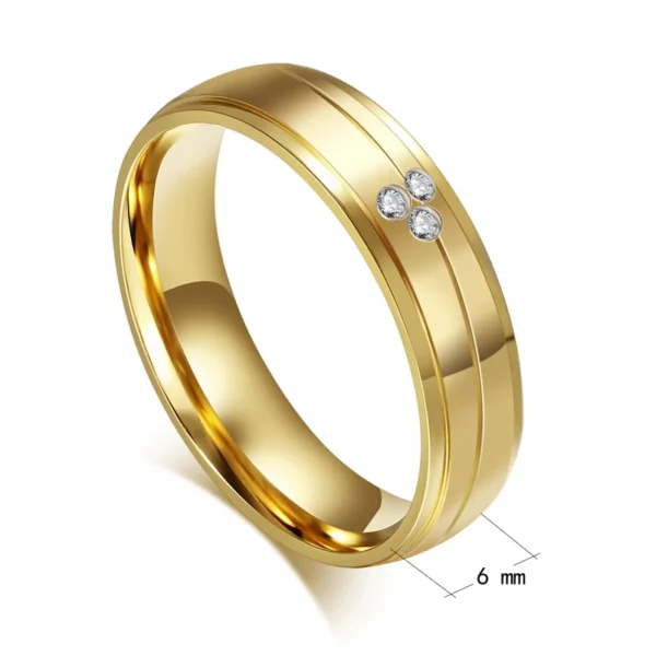 Vnox Gold Color Wedding Bands Ring for Women Men Jewelry Stainless Steel Engagement Ring Couple Anniversary Gift Amazing Price - Image 10