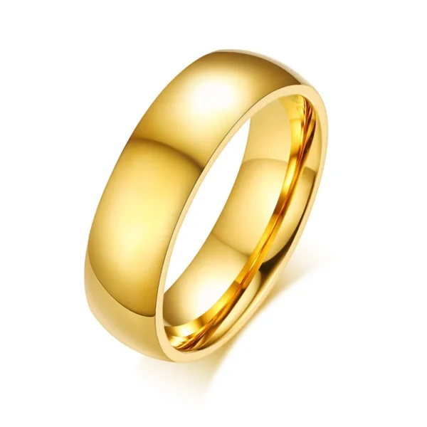 Vnox Gold Color Wedding Bands Ring for Women Men Jewelry Stainless Steel Engagement Ring Couple Anniversary Gift Amazing Price - Image 7
