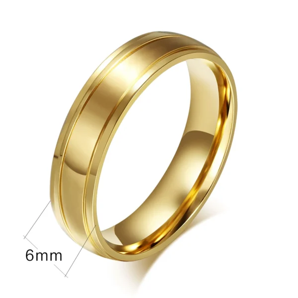 Vnox Gold Color Wedding Bands Ring for Women Men Jewelry Stainless Steel Engagement Ring Couple Anniversary Gift Amazing Price - Image 9