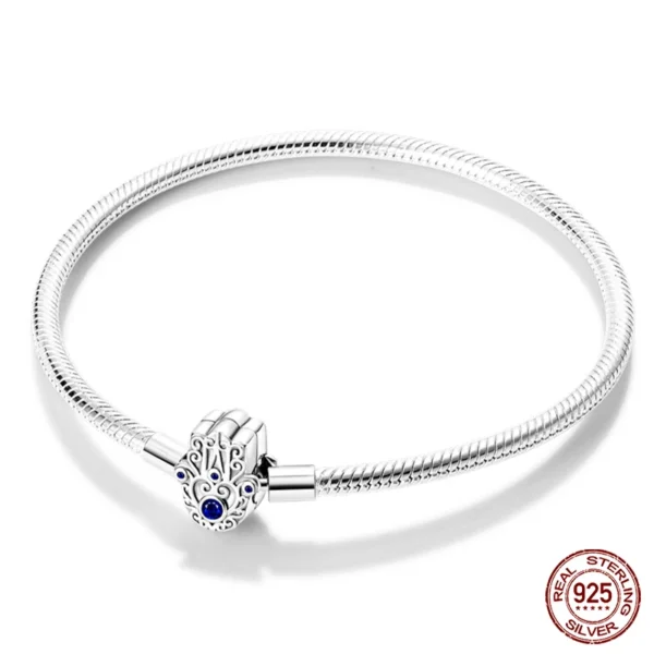 Bracelet Silver 925 Original 17-20CM Star Moon Sun Four Leaf Clover Green Zircon Bracelets Fit DIY Charms Birthday Jewelry Gifts - Image 19
