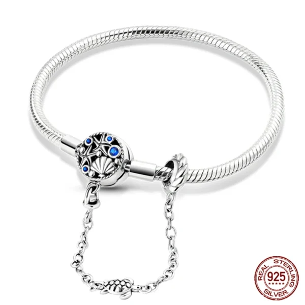 Bracelet Silver 925 Original 17-20CM Star Moon Sun Four Leaf Clover Green Zircon Bracelets Fit DIY Charms Birthday Jewelry Gifts - Image 8