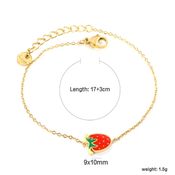 Small Love Pendant Girl Bracelet Accessories Fashion Items Summer Simple Stainless Steel Gold-plated Girls Jewelry Does Not Fade - Image 7