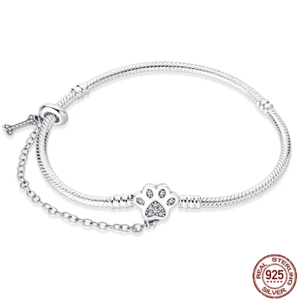 Bracelet Silver 925 Original 17-20CM Star Moon Sun Four Leaf Clover Green Zircon Bracelets Fit DIY Charms Birthday Jewelry Gifts - Image 50