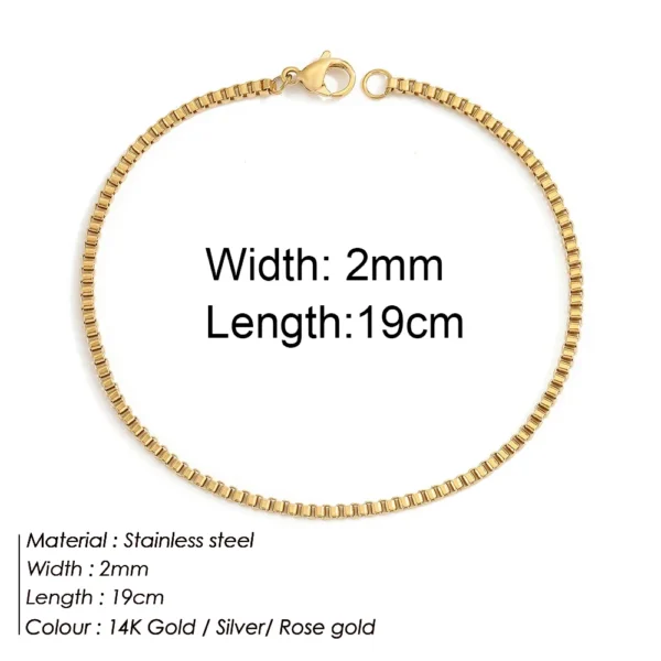 Gold Color Bracelet Stainless Steel Twist Cuban Chain Bracelet for Women Chain Bracelet Jewelry Gifts Wholesale Dropshipping - Image 22