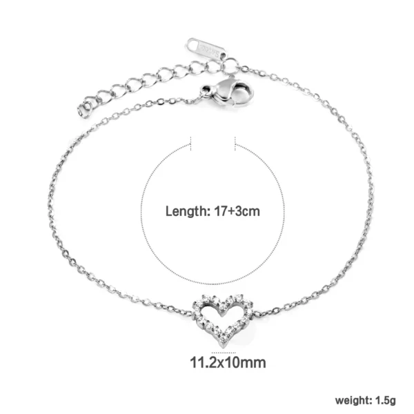 Small Love Pendant Girl Bracelet Accessories Fashion Items Summer Simple Stainless Steel Gold-plated Girls Jewelry Does Not Fade - Image 8