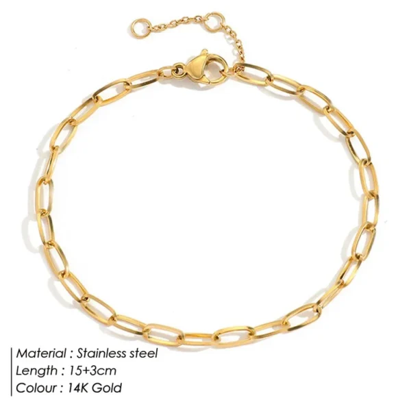 Gold Color Bracelet Stainless Steel Twist Cuban Chain Bracelet for Women Chain Bracelet Jewelry Gifts Wholesale Dropshipping - Image 5