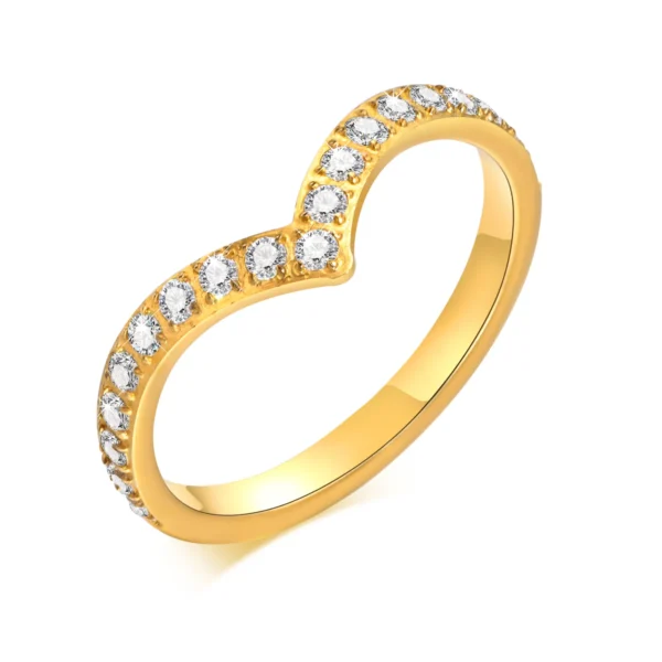 Simple Chevron V Shape Ring or Party 316L Stainless Steel Fashion Jewelry Rings For Women - Image 7