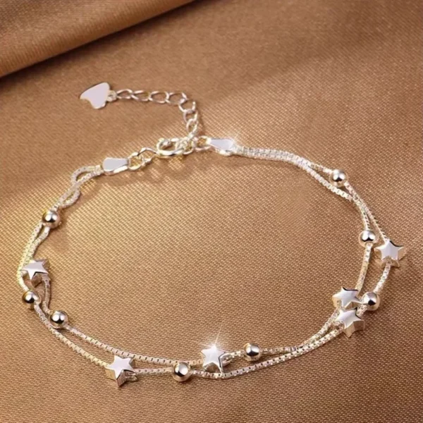 Niche Design Star Chain Tassel Bracelet for Women Fantasy Blue Crystal Beads Elastic Rope Bracelet Best Friend Jewelry Gifts - Image 10