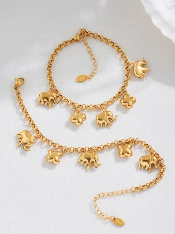 316L Stainless Steel Chain Bracelets With Heart Charms For Women 18k Gold Plated Waterproof Non Tarnish Women's Pendant Bracelet - Image 7