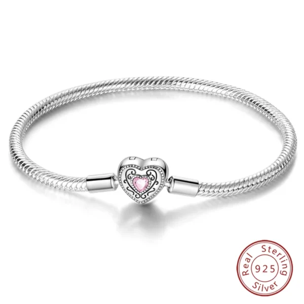 Bracelet Silver 925 Original 17-20CM Star Moon Sun Four Leaf Clover Green Zircon Bracelets Fit DIY Charms Birthday Jewelry Gifts - Image 45
