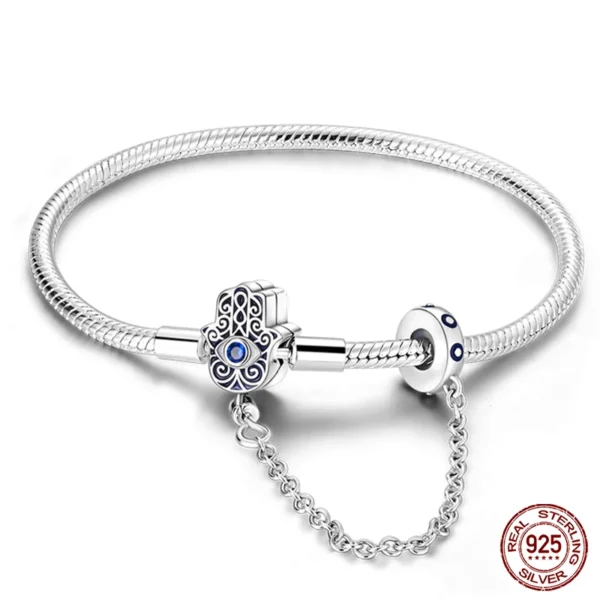 Bracelet Silver 925 Original 17-20CM Star Moon Sun Four Leaf Clover Green Zircon Bracelets Fit DIY Charms Birthday Jewelry Gifts - Image 35