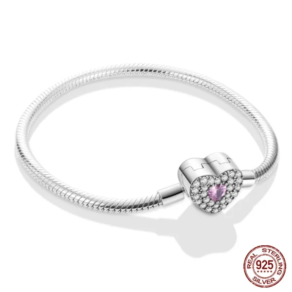 Bracelet Silver 925 Original 17-20CM Star Moon Sun Four Leaf Clover Green Zircon Bracelets Fit DIY Charms Birthday Jewelry Gifts - Image 61