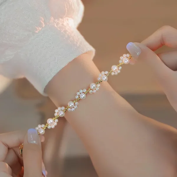 Cute Animal Paw Bracelet for Women Gold Color French Retro Pearl Bracelet Jewelry Best Gift for Friends Sister - Image 5