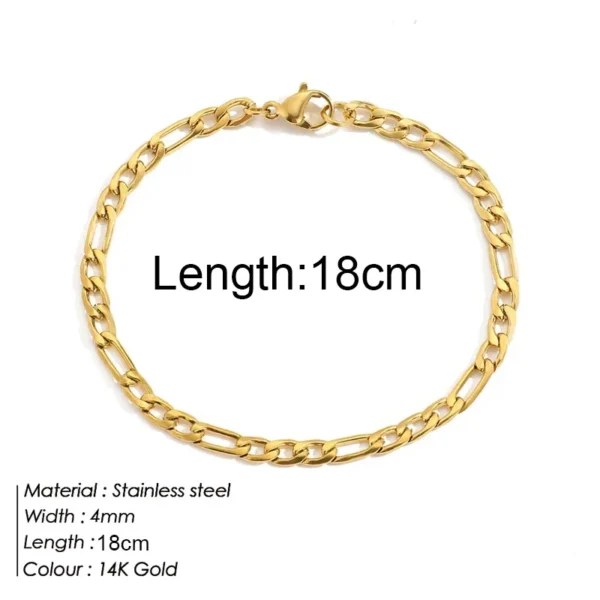 Gold Color Bracelet Stainless Steel Twist Cuban Chain Bracelet for Women Chain Bracelet Jewelry Gifts Wholesale Dropshipping - Image 12
