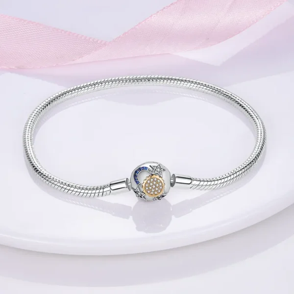 Bracelet Silver 925 Original 17-20CM Star Moon Sun Four Leaf Clover Green Zircon Bracelets Fit DIY Charms Birthday Jewelry Gifts - Image 63