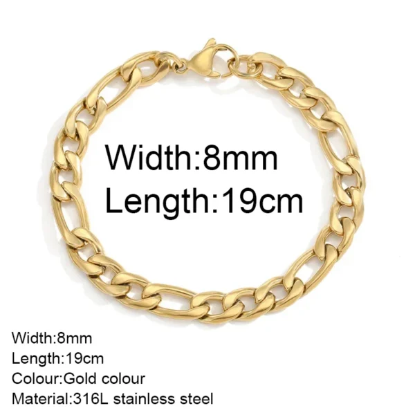 Gold Color Bracelet Stainless Steel Twist Cuban Chain Bracelet for Women Chain Bracelet Jewelry Gifts Wholesale Dropshipping - Image 25