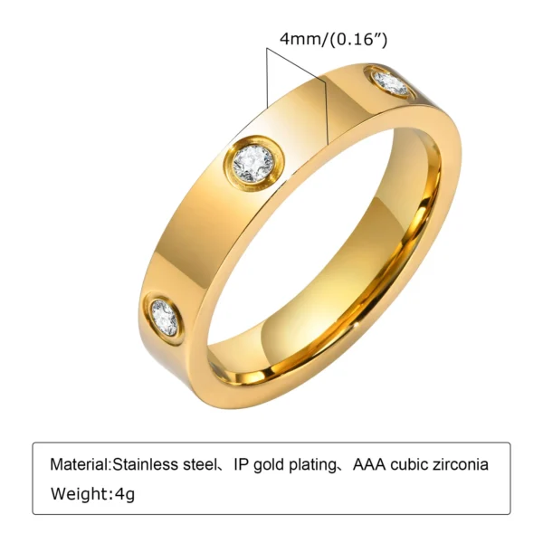 Set of 2 Stacking Ring for WomenStainless Steel 2mm Thin Gold Color Dome Shap Minimalist Jewelry - Image 4
