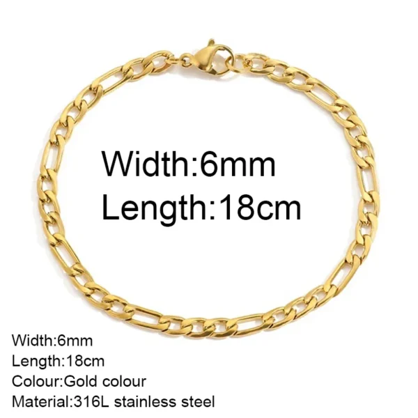 Gold Color Bracelet Stainless Steel Twist Cuban Chain Bracelet for Women Chain Bracelet Jewelry Gifts Wholesale Dropshipping - Image 13