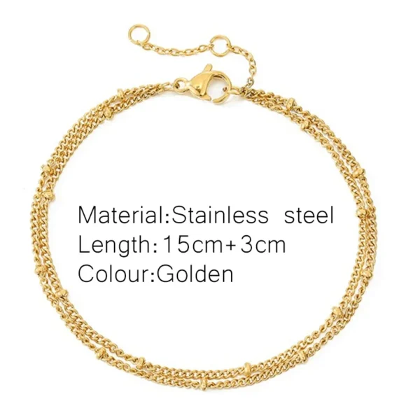 Gold Color Bracelet Stainless Steel Twist Cuban Chain Bracelet for Women Chain Bracelet Jewelry Gifts Wholesale Dropshipping - Image 4