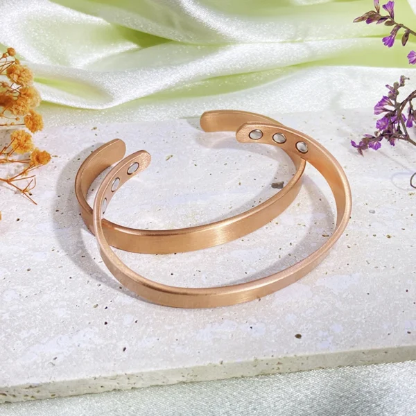 Fashion Pure Copper Magnetic Bracelet for Women Men Cuff Adjustable Size Bangles Arthritis Health Solid Copper Jewelry - Image 3