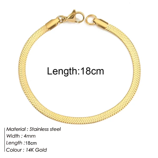 Gold Color Bracelet Stainless Steel Twist Cuban Chain Bracelet for Women Chain Bracelet Jewelry Gifts Wholesale Dropshipping - Image 29