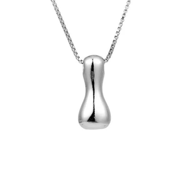 Creative A-Z Balloon Bubble Letter pendant Necklace for Women Silver Plated Chunky Initial Necklaces Jewelry Birthday Gift - Image 21