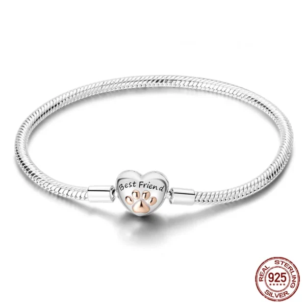 Bracelet Silver 925 Original 17-20CM Star Moon Sun Four Leaf Clover Green Zircon Bracelets Fit DIY Charms Birthday Jewelry Gifts - Image 27