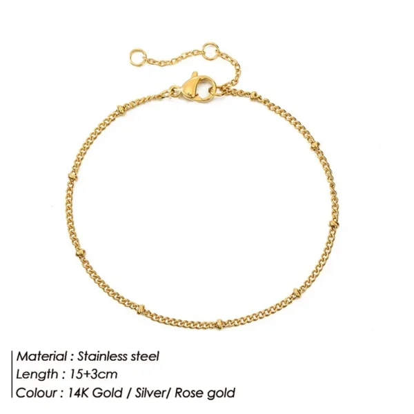 Gold Color Bracelet Stainless Steel Twist Cuban Chain Bracelet for Women Chain Bracelet Jewelry Gifts Wholesale Dropshipping - Image 6