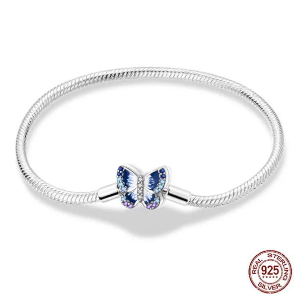 Bracelet Silver 925 Original 17-20CM Star Moon Sun Four Leaf Clover Green Zircon Bracelets Fit DIY Charms Birthday Jewelry Gifts - Image 16