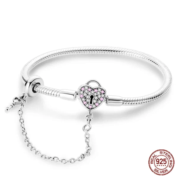 Bracelet Silver 925 Original 17-20CM Star Moon Sun Four Leaf Clover Green Zircon Bracelets Fit DIY Charms Birthday Jewelry Gifts - Image 57