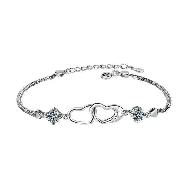 Stylish S925 Sterling Silver Moissanite Bracelet for Women