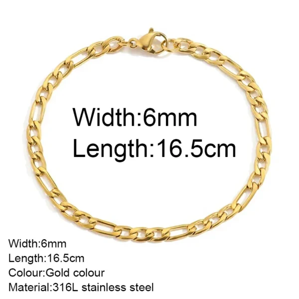 Gold Color Bracelet Stainless Steel Twist Cuban Chain Bracelet for Women Chain Bracelet Jewelry Gifts Wholesale Dropshipping - Image 14