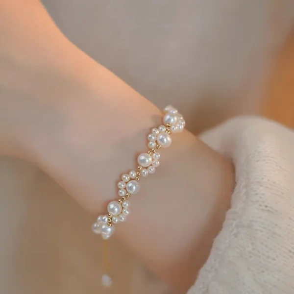 Cute Animal Paw Bracelet for Women Gold Color French Retro Pearl Bracelet Jewelry Best Gift for Friends Sister - Image 4