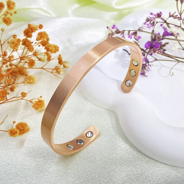 Fashion Pure Copper Magnetic Bracelet for Women Men Cuff Adjustable Size Bangles Arthritis Health Solid Copper Jewelry - Image 4