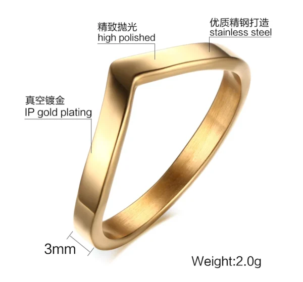 Set of 2 Stacking Ring for WomenStainless Steel 2mm Thin Gold Color Dome Shap Minimalist Jewelry - Image 11