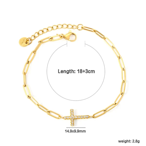 Small Love Pendant Girl Bracelet Accessories Fashion Items Summer Simple Stainless Steel Gold-plated Girls Jewelry Does Not Fade - Image 2