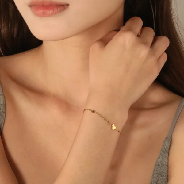 Small Love Pendant Girl Bracelet Accessories Fashion Items Summer Simple Stainless Steel Gold-plated Girls Jewelry Does Not Fade - Image 11