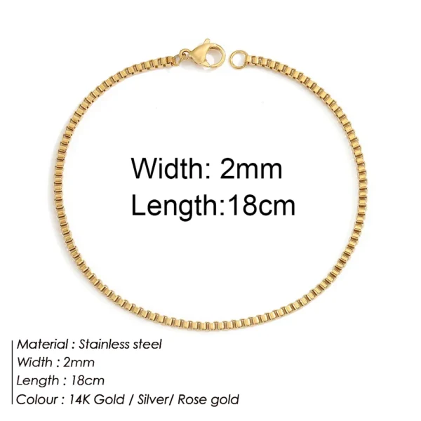 Gold Color Bracelet Stainless Steel Twist Cuban Chain Bracelet for Women Chain Bracelet Jewelry Gifts Wholesale Dropshipping - Image 19