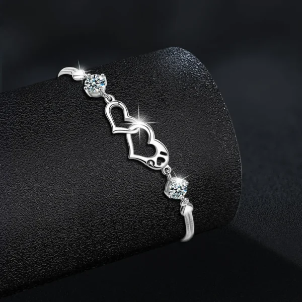 Stylish S925 Sterling Silver Moissanite Bracelet for Women - Image 3
