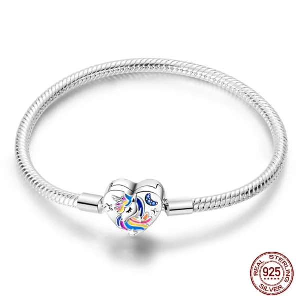 Bracelet Silver 925 Original 17-20CM Star Moon Sun Four Leaf Clover Green Zircon Bracelets Fit DIY Charms Birthday Jewelry Gifts - Image 29