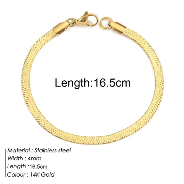 Gold Color Bracelet Stainless Steel Twist Cuban Chain Bracelet for Women Chain Bracelet Jewelry Gifts Wholesale Dropshipping - Image 30