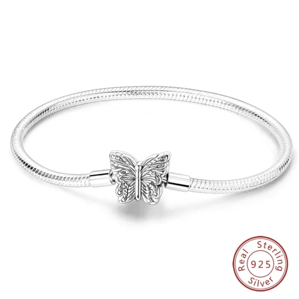 Bracelet Silver 925 Original 17-20CM Star Moon Sun Four Leaf Clover Green Zircon Bracelets Fit DIY Charms Birthday Jewelry Gifts - Image 18