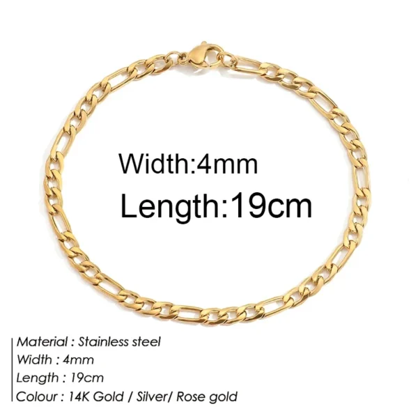 Gold Color Bracelet Stainless Steel Twist Cuban Chain Bracelet for Women Chain Bracelet Jewelry Gifts Wholesale Dropshipping - Image 11