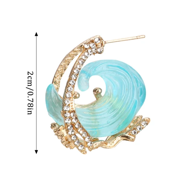 Ocean Wave Necklace/Ring/Earring Summer Marine Theme Jewelry Inspirational Jewelry Gift for Women MIAO - Image 5