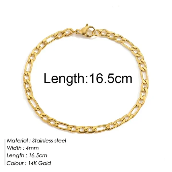 Gold Color Bracelet Stainless Steel Twist Cuban Chain Bracelet for Women Chain Bracelet Jewelry Gifts Wholesale Dropshipping - Image 17