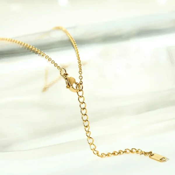 stainless steel Initial Necklace Gold  Color Cut Letters Single Name Choker Necklace For Women Pendant Jewelry Gift dropshipping - Image 6