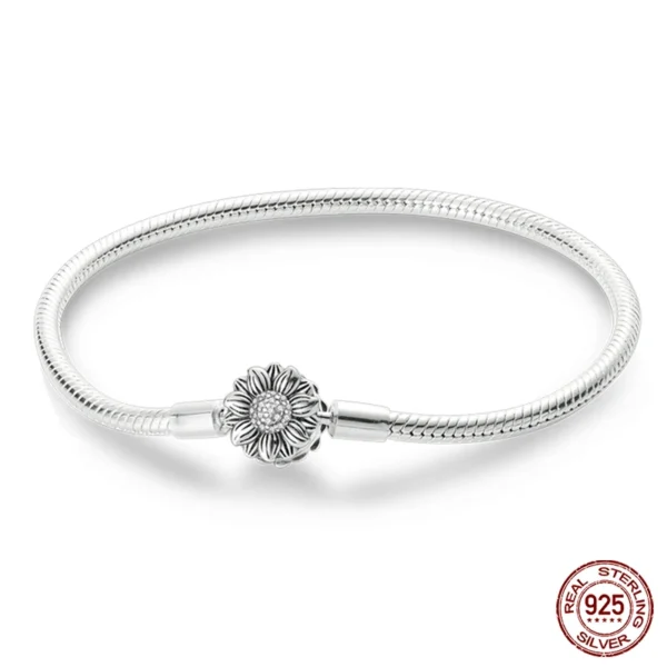 Bracelet Silver 925 Original 17-20CM Star Moon Sun Four Leaf Clover Green Zircon Bracelets Fit DIY Charms Birthday Jewelry Gifts - Image 28