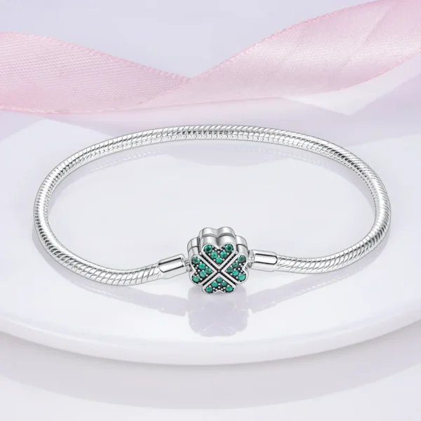 Bracelet Silver 925 Original 17-20CM Star Moon Sun Four Leaf Clover Green Zircon Bracelets Fit DIY Charms Birthday Jewelry Gifts - Image 64